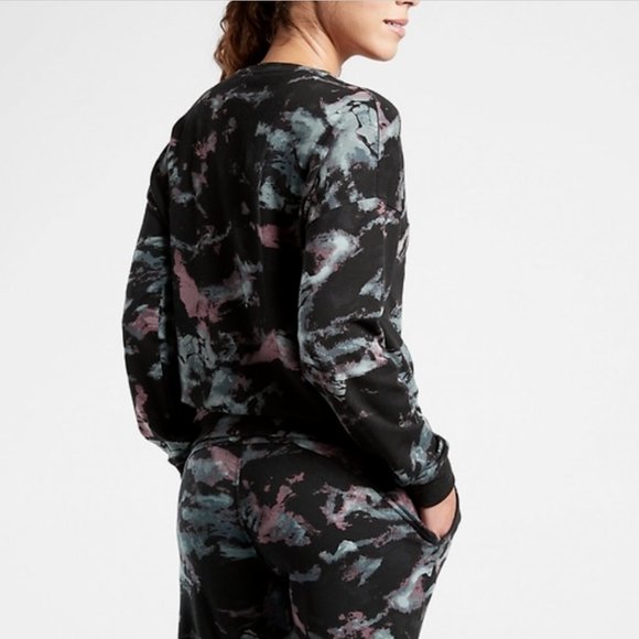 Women's Black and Pink Tie-Dye Sweatshirt - Picture 3 of 4